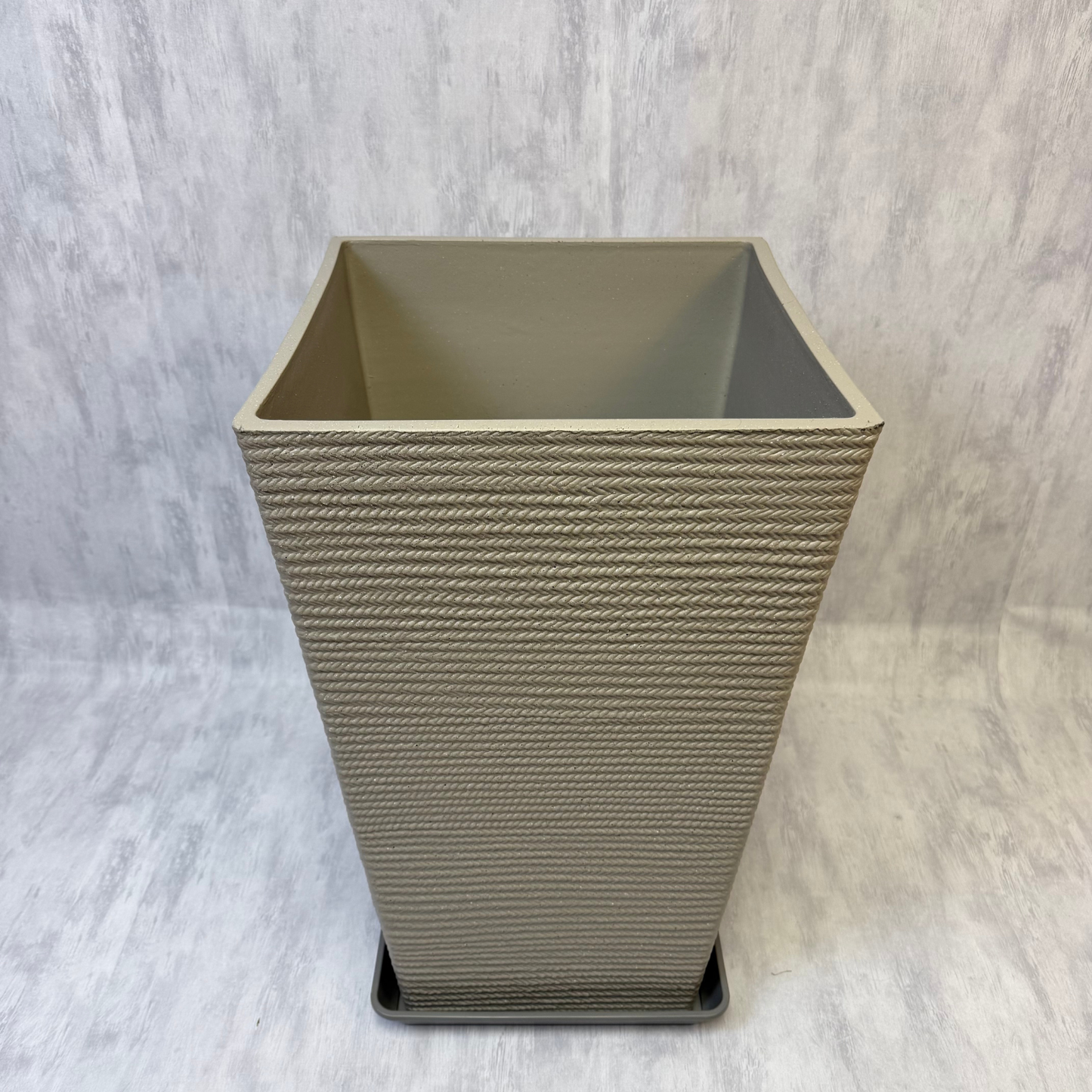 Macetero Rectangular de Soga Trenzada Gris XXL 69 cm, foto 2 - Magno Botanics