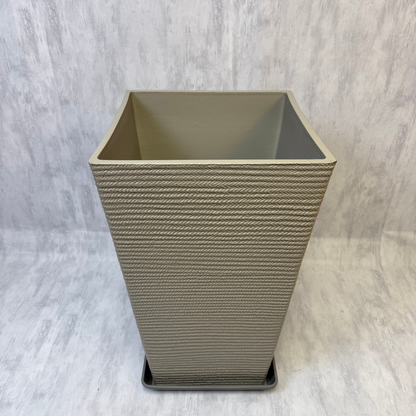Macetero Rectangular de Soga Trenzada Gris XXL 69 cm, foto 2 - Magno Botanics