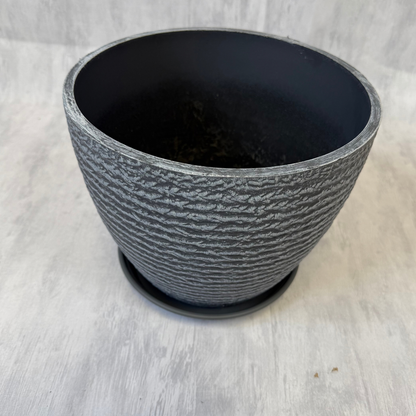 Macetero de Resina Moteada Gris M 27cm, foto 3 - Magno Botanics